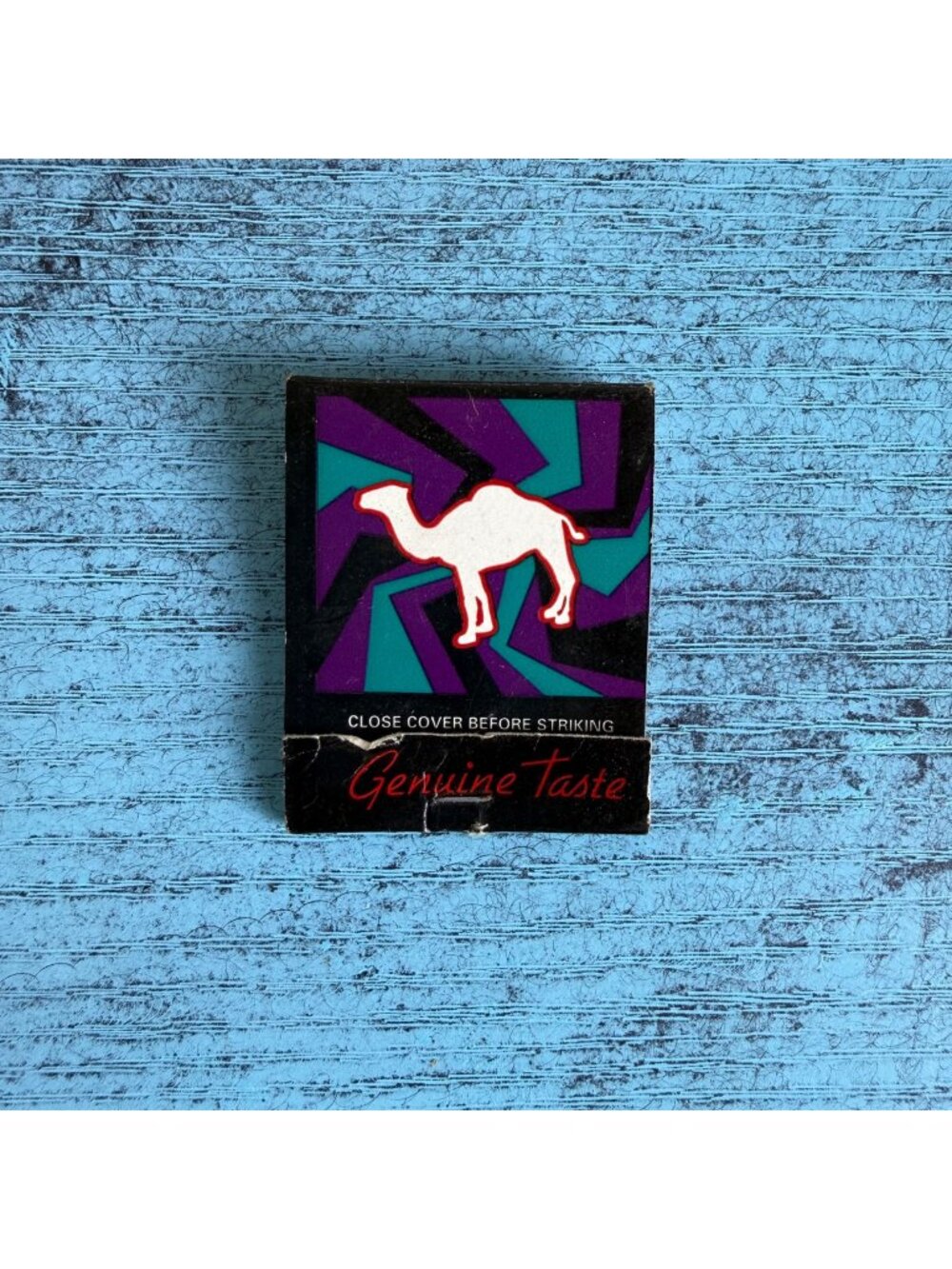 Vintage Camel Cigarette "Genuine Taste" Advertising Matchbook Cover with Matches